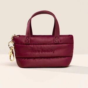 NWT Rare Beauty Mini Puffy Tote Keychain - Merlot